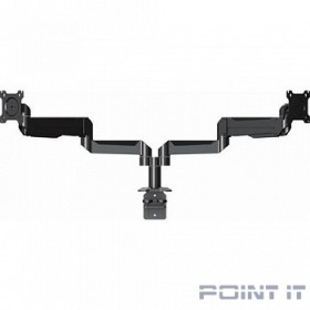 Wize DSA22P Настольное креплениедля двух дисплеев 10&quot;- 32&quot;  {VESA 75x75, 100x100 мм, нагрузка на один дисплей 11 кг, наклон +15°/-5°, поворот 90/30°,черн.}