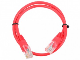 Патч-корд Netko СКС FTP4 cat.5e, 1.0м, литой коннектор, красный