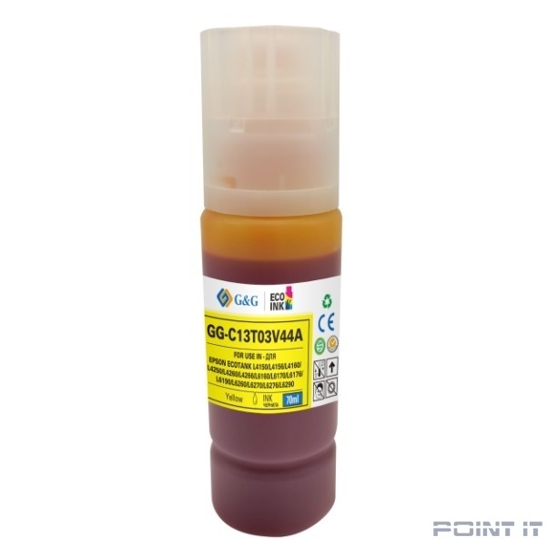 Чернила G&G GG-C13T03V44A 101Y желтый70мл для Epson L4150/L4160/L6160/L6170