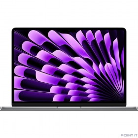 Ноутбук Apple MacBook Air 13-inch 2024 [MXCR3] (КЛАВ.РУС.ГРАВ.) Space Gray 13.6&quot; Liquid Retina {(2560x1600) M3 8C CPU 10C GPU/16Gb/512Gb SSD/рекоменд.переходник 11007065}