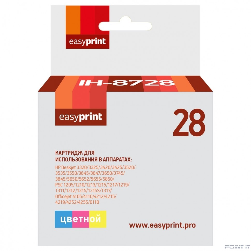 Easyprint C8728AE Картридж IH-8728 №28 для HP Deskjet 3320/3520/3550/5650/1210/1315, цветной
