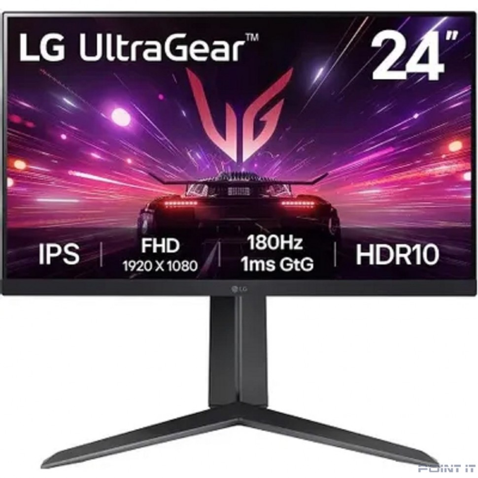 Монитор LCD LG 23.8" 24GS65F-B UltraWide черный {IPS 1920x1080 180Hz 1ms 300cd 178/178 HDMI DisplayPort G-Sync HAS Pivot}[24gs65f-b.aruz]