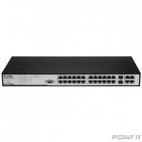 D-Link DES-3028_RFB/A1 Восстановленный в производственных условиях управляемый L2 коммутатор с 24 портами 10/100Base-TX, 2 портами 1000BASE-T и 2 комбо-портами 1000BASE-T/SFP