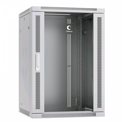 Шкаф телекоммуникационный настенный 19 18U 600x600x901mm (ШхГхВ) дверь стекло