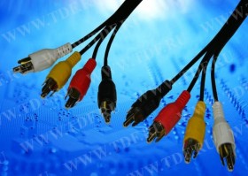 Шнур аудио-видео: 4RCA-4RCA ( длина 3 м, сборный) Cabletech РАСПРОДАЖА