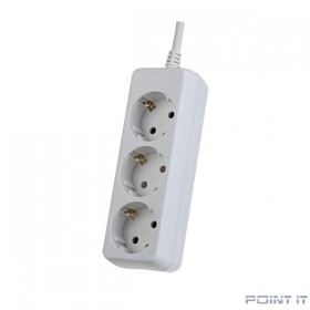 Perfeo Сетевой удлинитель с заземлением &quot;POWERMATE&quot;,PF_A4688 (5,0м, 3 розетки, белый (PF-PE-3/5,0-W))
