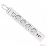 Defender Удлинитель с сетевым фильтром DFS 143 3 м,белый,4розетки,USB+TypeC [99434]