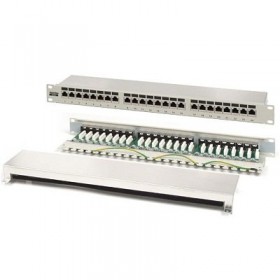 Патч-панель FTP, 19&quot;, 24 порта RJ45, cat.6, 1U, Dual Type, Netko СКС, &quot;J&quot;