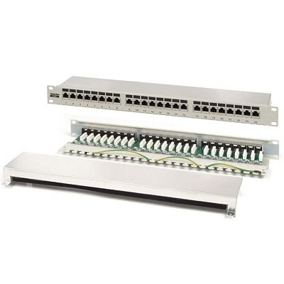 Патч-панель FTP, 19", 24 порта RJ45, cat.6, 1U, Dual Type, Netko СКС, "J"