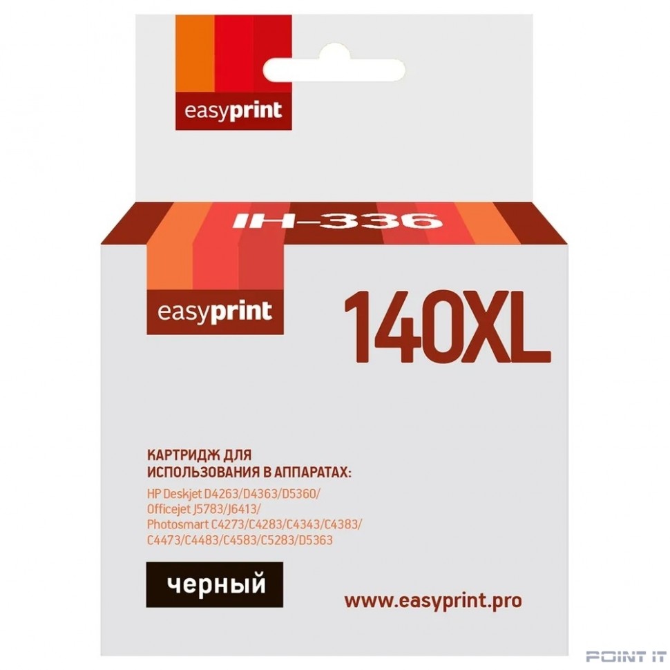 Easyprint CB336HE Картридж (IH-336) №140XL для HP Deskjet D4263/D5360/Officejet J5783/J6413, черный