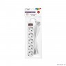 CBR Сетевой фильтр CSF 2505-3.0 White PC, 5 евророзеток, длина кабеля 3 метра, цвет белый (пакет)
