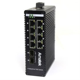 AN-SXGM10P8A - промышленный 10-портовый  управляемый гигабитный L2 коммутатор с PoE до 240Вт