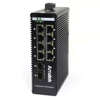 AN-SXGM10P8A - промышленный 10-портовый управляемый гигабитный L2 коммутатор с PoE до 240Вт
