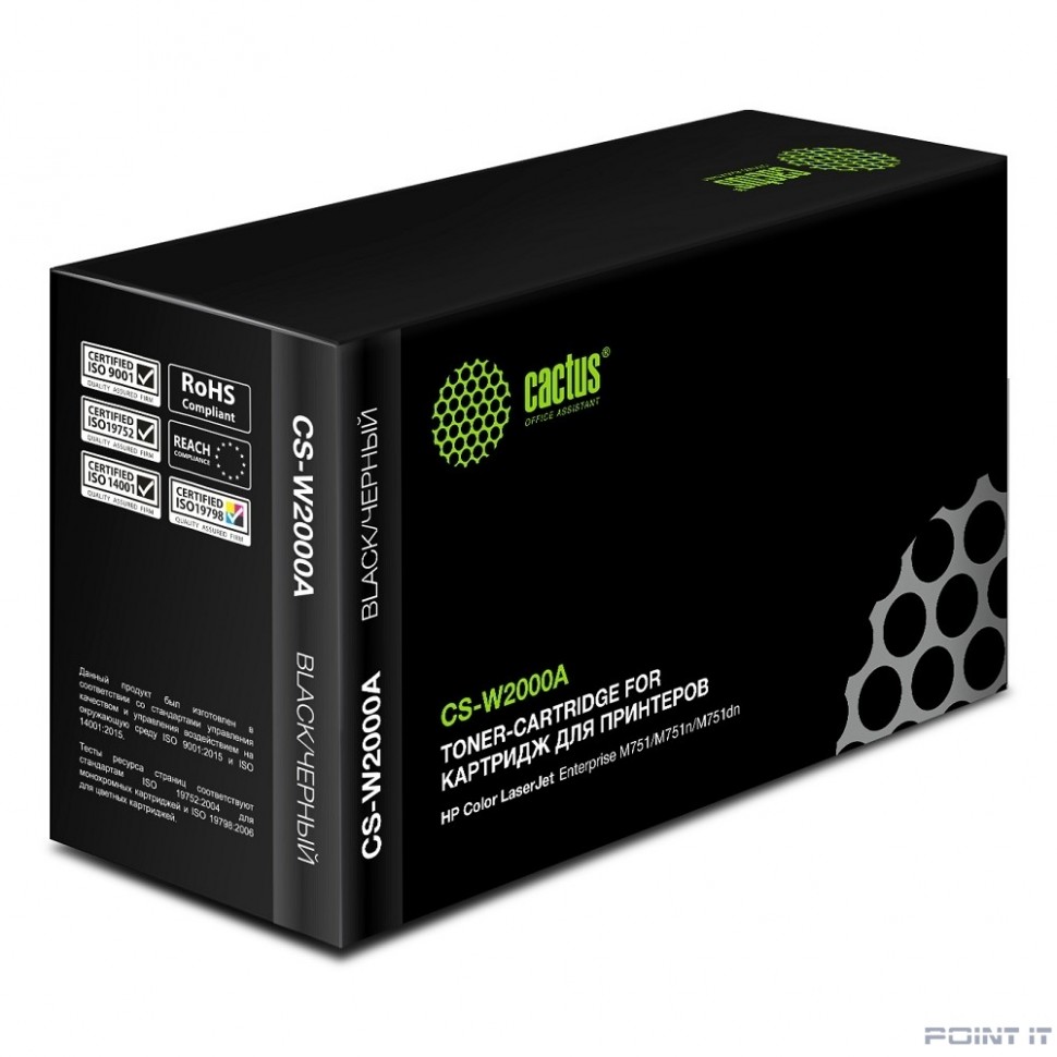 Картридж лазерный Cactus CS-W2000A черный (7000стр.) для HP CLJ Ent M751
