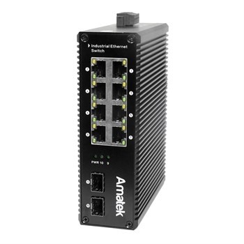 AN-SXG10P8A - промышленный 10-портовый гигабитный L2 коммутатор с PoE до 240Вт