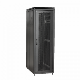  					ITK Шкаф сетевой 19 LINEA N 38U 600х1000 мм с L-профилями перфорированные двери черный				 