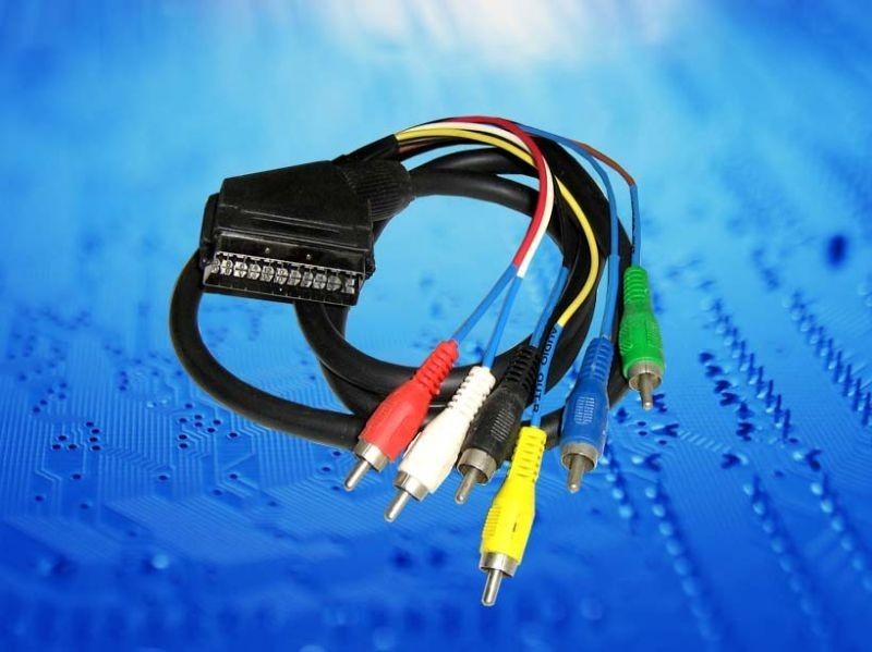 Шнур аудио-видео SCART-6RCA (1.2 м), Netko