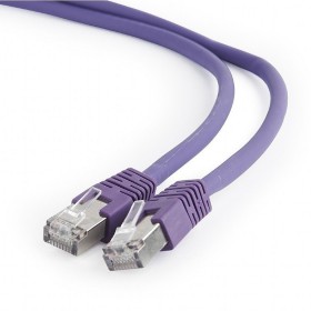 Патч-корд Netko СКС FTP4 cat.6a, 0.5м, литой коннектор, LSZH, фиолетовый