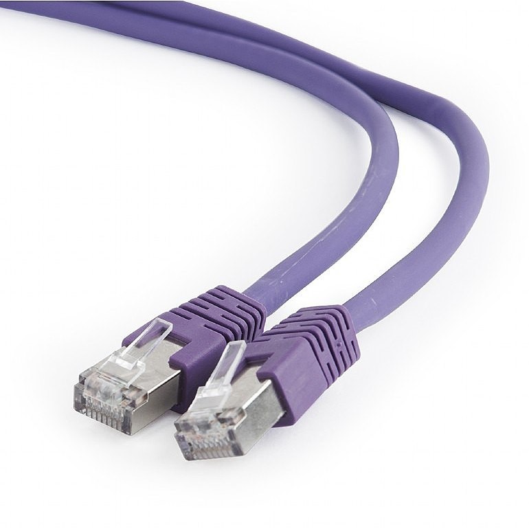 Патч-корд Netko СКС FTP4 cat.6a, 0.5м, литой коннектор, LSZH, фиолетовый