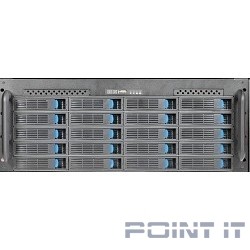 Procase ES424-SATA3-B-0 {4U 24 SATAII/SAS hotswap HDD, глубина 650мм, MB 12&quot;x13&quot;, без Б/П ,черный}