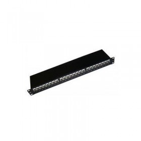 Патч-панель FTP, 19&quot;, 24 порта RJ45, cat.6а, 0,5U, Dual Type IDC, Netko СКС