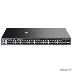 TP-Link SG6654X Стекируемый управляемый коммутатор 3-го уровня Omada с 48 гигабитными портами и 6 портами SFP+