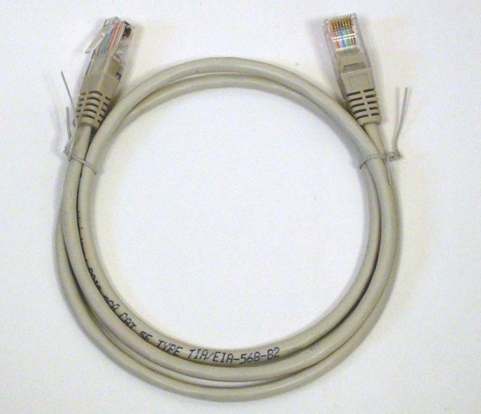Патч-корд Technolink UTP4 cat.5е, 1.0м, CCA, серый