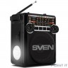 SVEN SRP-355, черный, радиоприемник (мощность 3 Вт (RMS), FM/AM/SW, USB, SD/microSD, фонарь, встроенный аккумулятор)