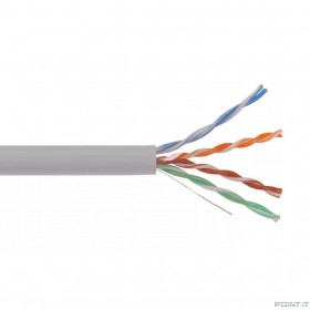 Кабель витая пара Bion BCL-U5448-181 U/UTP, кат.5e, 4x2x0,48 мм AWG 24  медь, одножильный, PVC, для внутренней прокладки, 305м, серый