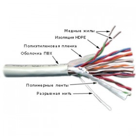 Кабель LC FTP10 cat.5, 305м, 0,45мм, серый