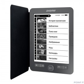 Digma M2G 6&quot; E-ink HD 758x1024 600MHz 128Mb/4Gb/SD/microSDHC/frontlight темно-серый (1564398)