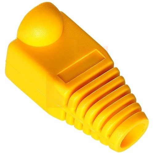Изолирующий колпачок для RJ45 жёлтый, D-6 мм, 100шт Netko