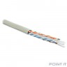 Hyperline UUTP4-C6-S23-IN-PVC-GY-305 (305 м) Кабель витая пара, неэкранированная U/­UTP, категория 6, 4 пары (23 AWG), одножильный (solid), с разделителем, PVC, –20°C – +75°C, серый