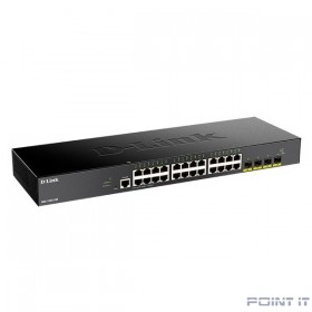 D-Link DGS-1250-28X/A1A  Настраиваемый коммутатор 2 уровня c 24 портами 10/100/1000Base-T и 4 портами 10GBase-X SFP+