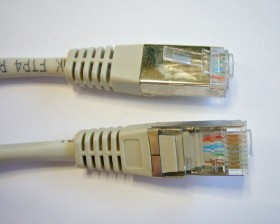 Патч-корд Technolink FTP4 cat 5e, 0.5м, ВС, серый, литой коннектор РАСПРОДАЖА