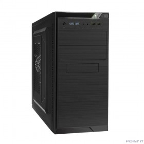 Exegate EX272744RUS Корпус Minitower Exegate QA-412U Black, mATX, &lt;XP350, Black, 120mm&gt;, 2*USB+2*USB3.0, Audio