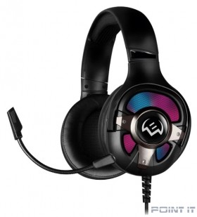 Игровые стереонаушники с микрофоном SVEN AP-U1100MV, черный (USB, RGB, 7.1)