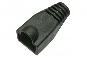 Изолирующий колпачок для RJ45 черный, D-6 мм, 100шт. Netko
