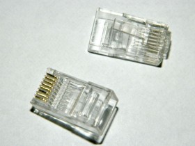 Коннектор RJ-45 Netko (8p8c) cat.5е, для одножильного и многожильного кабеля (нож с 2-мя зубцами), 100шт. (от 10000 шт)