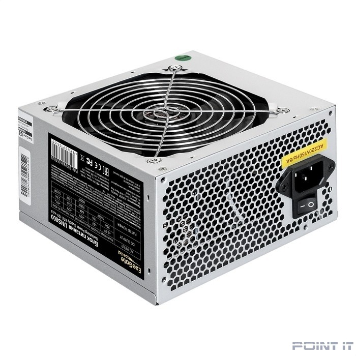 Exegate EX292165RUS Блок питания 800W UNS800 (ATX, 12cm fan, 24pin, 2x(4+4)pin, 2xPCI-E, 5xSATA, 3xIDE)