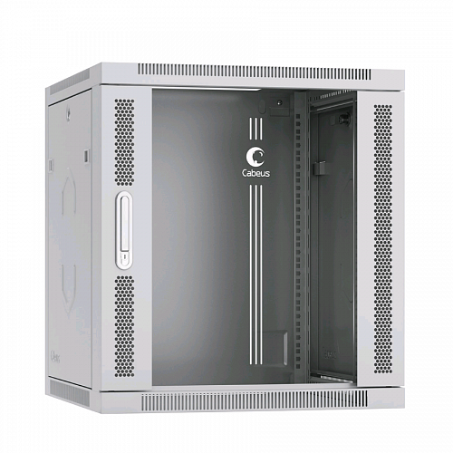 Шкаф телекоммуникационный настенный 19 12U 600x450x635mm (ШхГхВ) дверь стекло