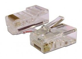 Коннектор RJ-45 Netko CKC (8p8c) cat.5е, для одножильного и многожильного кабеля (нож с 3-мя зубцами), 100шт.