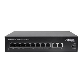 AN-S10P8GA - 10-портовый 1000 Мбит/с коммутатор с PoE+ до 120Вт