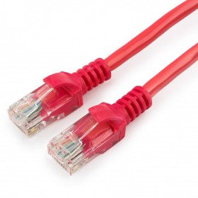 Патч-корд Netko СКС UTP4 cat.5e, 10.0м, BC, красный,