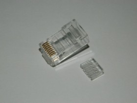 Коннектор RJ-45 Netko (8p8c) cat.6 универсальный, со вставкой, для одножильного и многожильного кабеля упаковка 100 шт. цена за шт