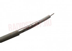 Кабель коаксиальный RG-6U Netko, 75 Ом (CCS, оплетка 48 нитей AL), белый (100м)