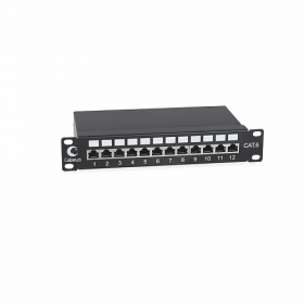  					Патч-панель 10, установочный размер 236 мм, 12 портов RJ-45 полностью экранированная, категория 6, Dual IDC				 