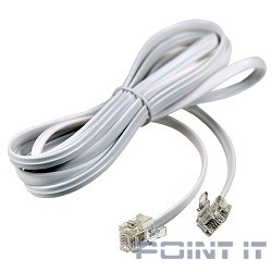 REXANT (18-3101) Телефонный удлинитель 10М  белый