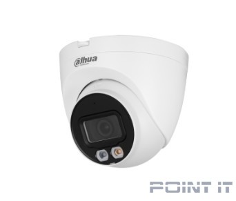 DAHUA DH-IPC-HDW2249TP-S-LED-0360B Уличная купольная IP-видеокамера Full-color с ИИ 2Мп, 1/2.8” CMOS, объектив 3.6мм, видеоаналитика, LED-подсветка до 30м, IP67, корпус: металл, пластик