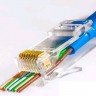 Коннектор RJ-45 Netko (8p8c) cat.5е, со сквозным отверстием EZNetko plug, для одножильного и многожильного кабеля (нож с 3-мя зубцами), 100шт.